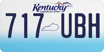 KY license plate 717UBH