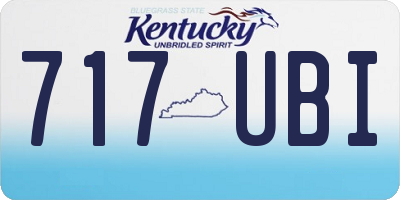 KY license plate 717UBI