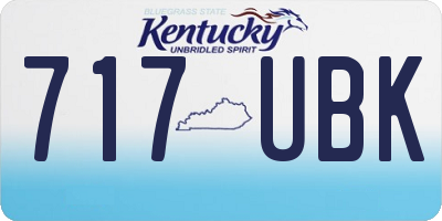 KY license plate 717UBK