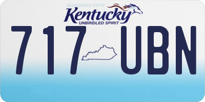 KY license plate 717UBN