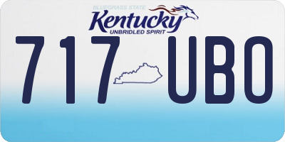 KY license plate 717UBO
