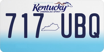 KY license plate 717UBQ