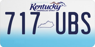 KY license plate 717UBS
