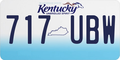 KY license plate 717UBW