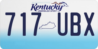 KY license plate 717UBX