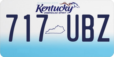 KY license plate 717UBZ