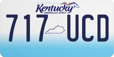KY license plate 717UCD