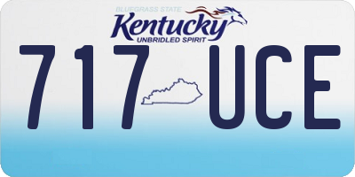 KY license plate 717UCE