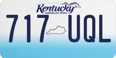 KY license plate 717UQL