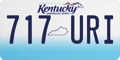 KY license plate 717URI