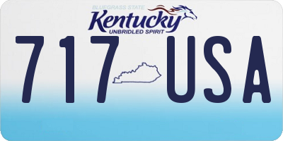 KY license plate 717USA