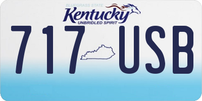 KY license plate 717USB