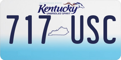 KY license plate 717USC