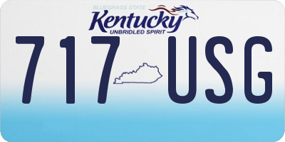 KY license plate 717USG