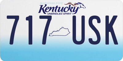 KY license plate 717USK