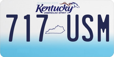 KY license plate 717USM