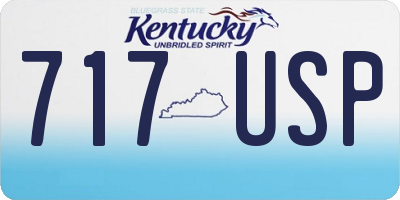 KY license plate 717USP