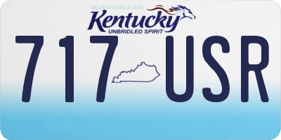 KY license plate 717USR