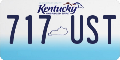 KY license plate 717UST