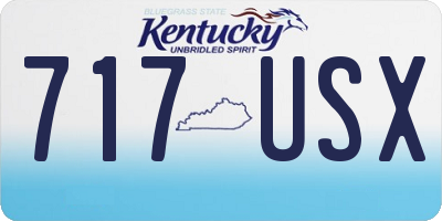 KY license plate 717USX