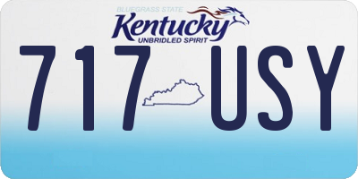 KY license plate 717USY