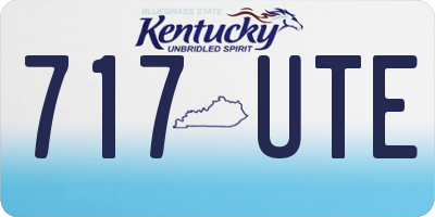 KY license plate 717UTE