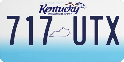KY license plate 717UTX