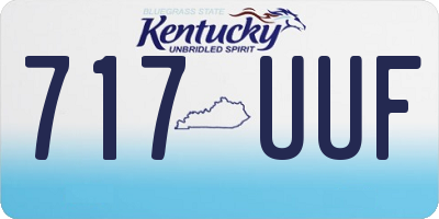 KY license plate 717UUF