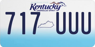 KY license plate 717UUU