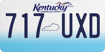 KY license plate 717UXD