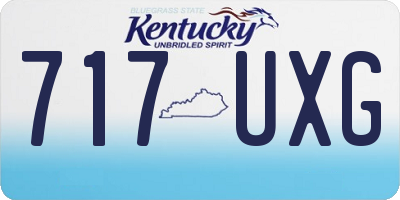 KY license plate 717UXG