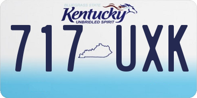 KY license plate 717UXK