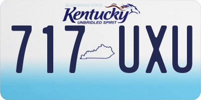 KY license plate 717UXU