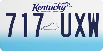 KY license plate 717UXW
