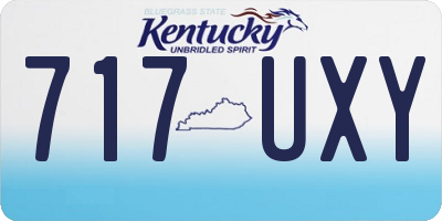 KY license plate 717UXY