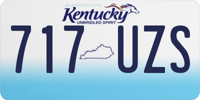 KY license plate 717UZS