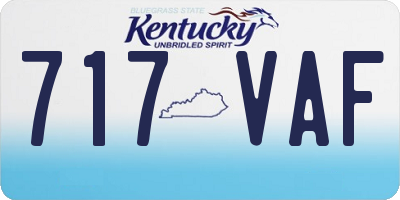 KY license plate 717VAF