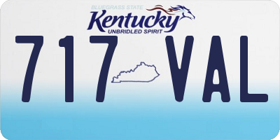 KY license plate 717VAL