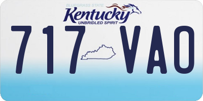 KY license plate 717VAO