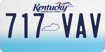 KY license plate 717VAV