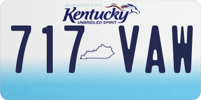 KY license plate 717VAW