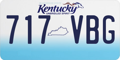 KY license plate 717VBG