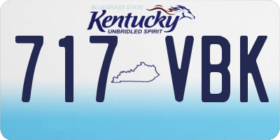 KY license plate 717VBK