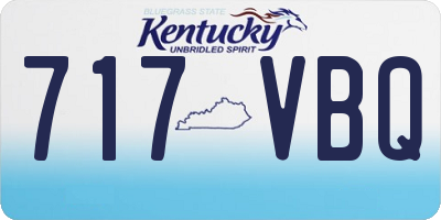 KY license plate 717VBQ