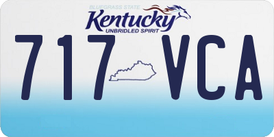 KY license plate 717VCA