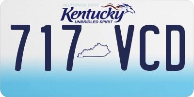 KY license plate 717VCD