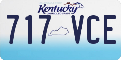KY license plate 717VCE