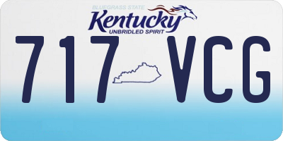 KY license plate 717VCG