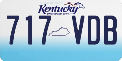 KY license plate 717VDB