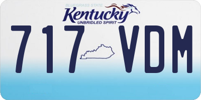 KY license plate 717VDM